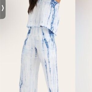 Bella Dahl sz large 28 1/2 inseam tie dye wide leg pant